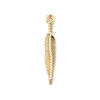 Picture of Zinc Based Alloy Charms Feather 16K Real Gold Plated 29mm x 5mm, 10 PCs