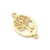 Imagen de Zamak Conectores Óvalo 16K Oro Real Chapado Árbol 23mm x 13mm, 5 Unidades