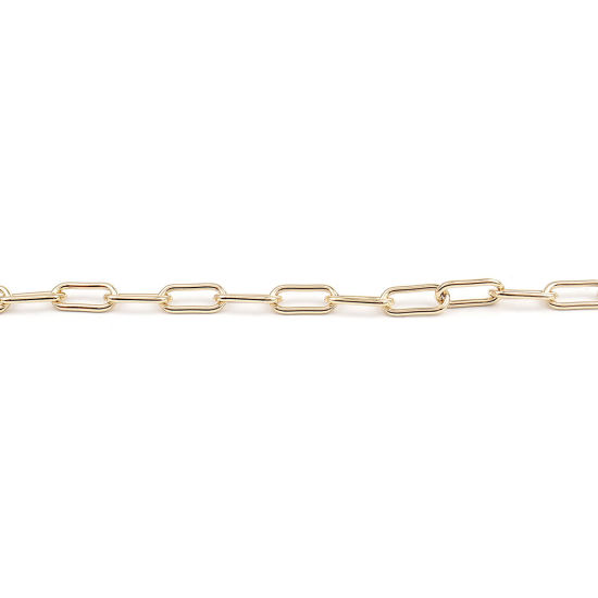 Image de Bracelets Couleur Or 16K Ovale 22cm long, 1 Pièce