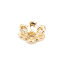 Picture of Zinc Based Alloy Beads Caps Flower 16K Real Gold Plated (Fit Beads Size: 6mm Dia.) 6mm x 6mm, 10 PCs