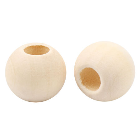 Picture of Hinoki Wood Spacer Beads Round Natural 