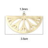 Imagen de Zamak Colgantes Medio Círculo 18K Oro Real Chapado Filigrana 35mm x 20mm, 5 Unidades