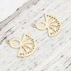 Picture of Zinc Based Alloy Charms Round 18K Real Gold Plated Half Round 26mm x 26mm, 5 PCs