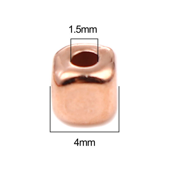 Picture of CCB Plastic Beads Square About 4mm x 4mm, Hole: Approx 1.5mm, 1 Packet (Approx 300 PCs/Packet)