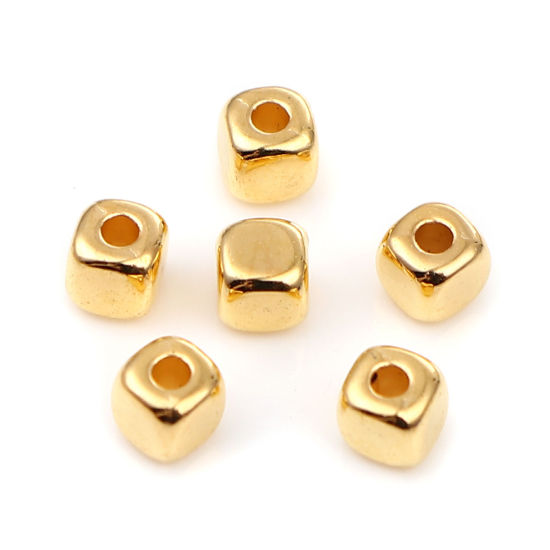 Picture of CCB Plastic Beads Square About 4mm x 4mm, Hole: Approx 1.5mm, 1 Packet (Approx 300 PCs/Packet)