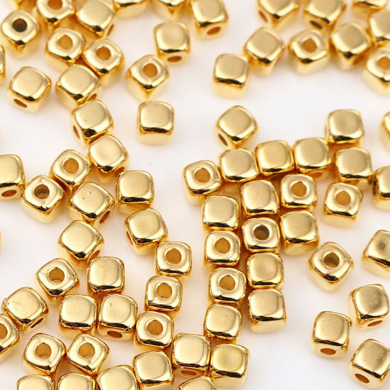 Picture of CCB Plastic Beads Square About 3mm x 3mm, Hole: Approx 1.4mm, 1 Packet (Approx 500 PCs/Packet)