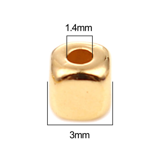 Picture of CCB Plastic Beads Square About 3mm x 3mm, Hole: Approx 1.4mm, 1 Packet (Approx 500 PCs/Packet)