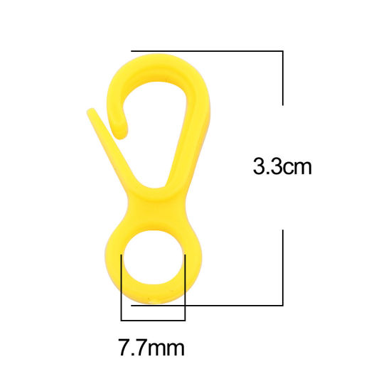 Bild von ABS Plastik Karabinerverschluss Orange 33mm x 15mm, 100 Stück