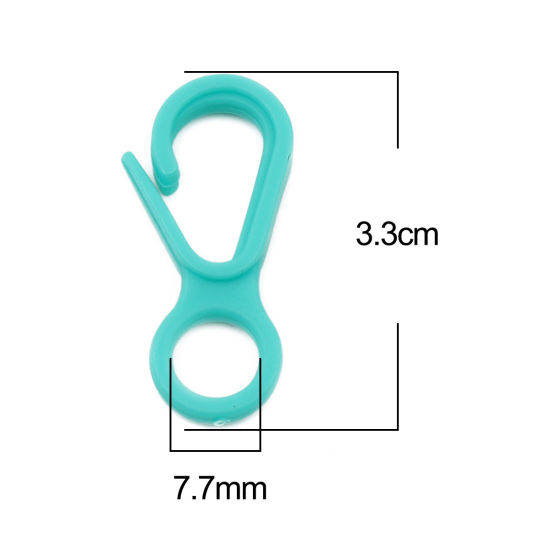 Bild von ABS Plastik Karabinerverschluss Grün 33mm x 15mm, 100 Stück