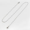 Picture of 304 Stainless Steel Stylish Face Mask And Glasses Neck Strap Lariat Lanyard Necklace Silver Tone White 51cm(20 1/8") long, 1 Piece