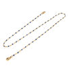 Picture of 304 Stainless Steel Stylish Face Mask And Glasses Neck Strap Lariat Lanyard Necklace Gold Plated Royal Blue 51cm(20 1/8") long, 1 Piece
