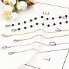 Picture of 304 Stainless Steel Stylish Face Mask And Glasses Neck Strap Lariat Lanyard Necklace Gold Plated Rectangle 51.5cm(20 2/8") long, 1 Piece