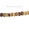 Image de Perles en Coquille de Coco Forme Rond Couleur Naturelle Diamètre: 4mm, Tailles de Trous: 1mm, 5 Enfilades 39.2cm Long/Enfliade, 140PCs/Enfilade
