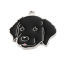 Picture of Zinc Based Alloy Charms Labrador Retriever Dog Silver Tone Black Enamel 28mm x 25mm, 5 PCs