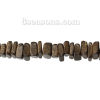 Picture of Coconut Shell Spacer Beads Irregular Coffee About 10mm x 8mm - 8mm x 7mm, Hole: Approx 1mm, 37.5cm long, 2 Strands (Approx 98 PCs/Strand)