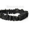 Picture of Coconut Shell Spacer Beads Irregular Black About 9mm x 7mm - 7mm x 6mm, Hole: Approx 1mm, 40cm long, 2 Strands (Approx 112 PCs/Strand)