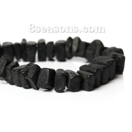 Picture of Coconut Shell Spacer Beads Irregular Black About 9mm x 7mm - 7mm x 6mm, Hole: Approx 1mm, 40cm long, 2 Strands (Approx 112 PCs/Strand)