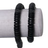 Picture of Coconut Shell Spacer Beads Round Black About 10mm Dia, Hole: Approx 1mm, 38cm long, 3 Strands (Approx 106 PCs/Strand)