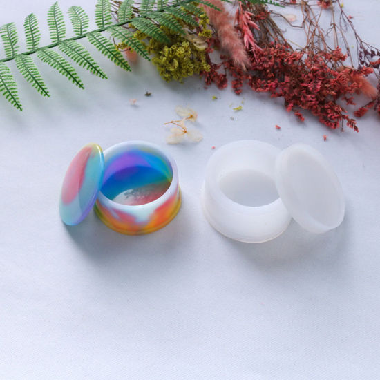 Picture of Silicone Resin Mold For Jewelry Making Round White 78mm Dia. 74mm Dia., 1 Set