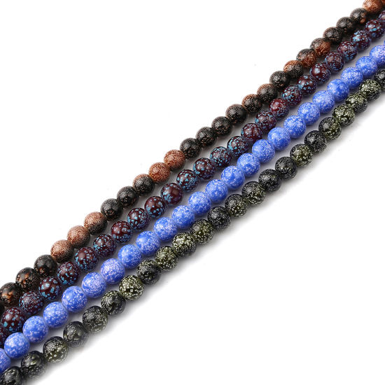 Изображение Glass Beads Round Dark Purple About 8mm Dia, Hole: Approx 1.2mm, 75cm(29 4/8") long, 2 Strands (Approx 105 PCs/Strand)