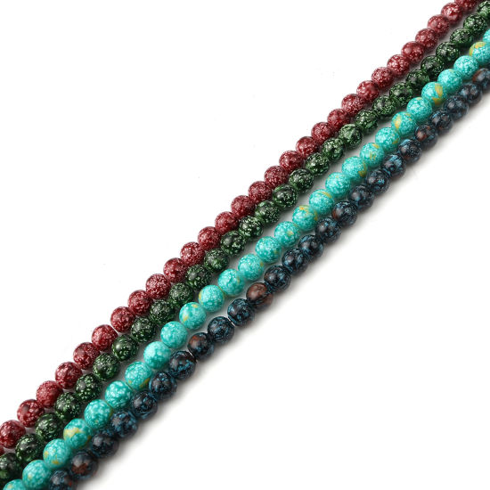 Изображение Glass Beads Round Wine Red About 8mm Dia, Hole: Approx 1.2mm, 75cm(29 4/8") long, 2 Strands (Approx 105 PCs/Strand)