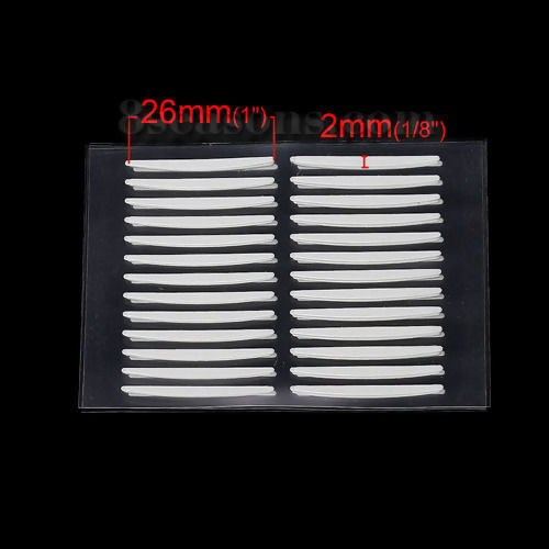 Picture of Make Up Double Eyelid Adhesive Tape Cosmetic White 7.0cm(2 6/8") x 5.5cm(2 1/8"), 10 Sheets