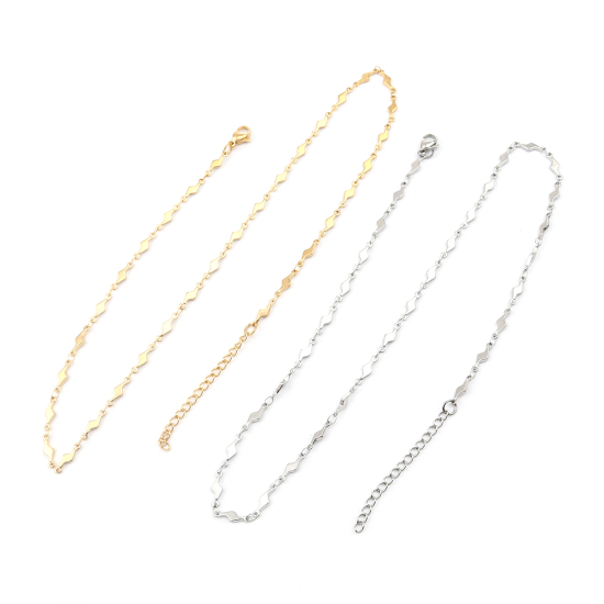 Imagen de 304 Stainless Steel Necklace Lightning Silver Tone 45cm(17 6/8") long, 1 Piece