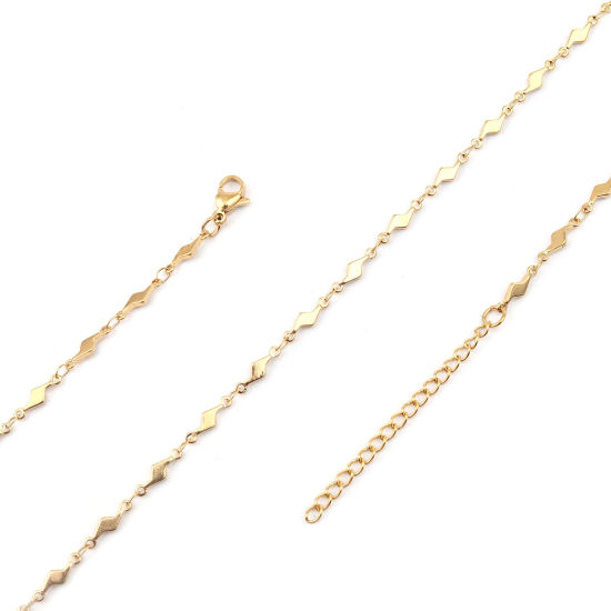 Picture of 304 Stainless Steel Necklace Lightning Gold Plated 45cm(17 6/8") long, 1 Piece