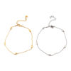 Изображение 304 Stainless Steel Anklet Silver Tone Oval Heart 1 Piece
