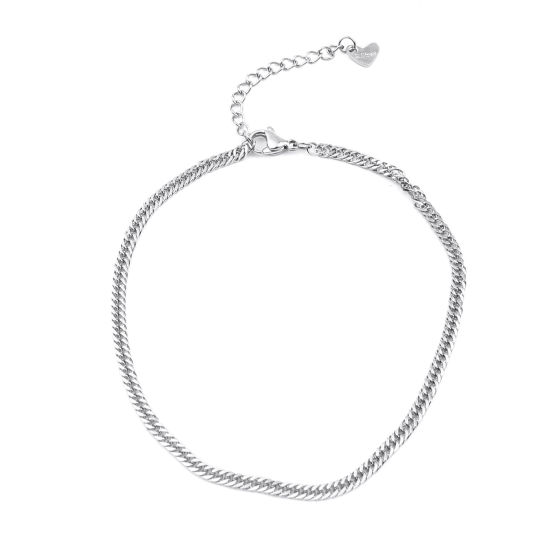 Picture of 304 Stainless Steel Anklet Silver Tone Heart 1 Piece
