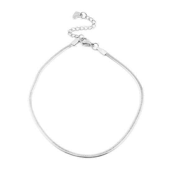 Imagen de 304 Stainless Steel Anklet Silver Tone Heart 1 Piece