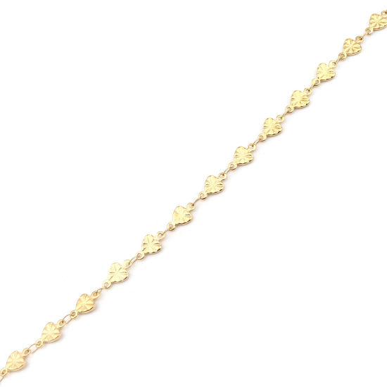 Imagen de 1 Piece Vacuum Plating 304 Stainless Steel Anklet Gold Plated Heart