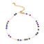 Picture of 1 Piece Vacuum Plating 304 Stainless Steel Anklet Gold Plated Multicolor Flat Round Heart