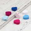 Picture of Wood Valentine's Day Spacer Beads Heart At Random Color About 17mm x 17mm, Hole: Approx 1.7mm, 100 PCs