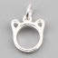 Picture of Zinc Based Alloy Charms Cat Animal Silver Plated 14mm x 10mm, 20 PCs