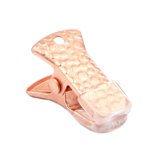 Изображение Silicone Clips Used to Clamp the Mouth Mask Rose Gold Carved Pattern 20mm x 10mm, 10 PCs