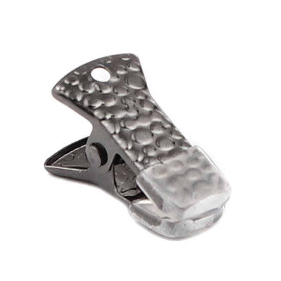Изображение Silicone Clips Used to Clamp the Mouth Mask Gunmetal Carved Pattern 20mm x 10mm, 10 PCs