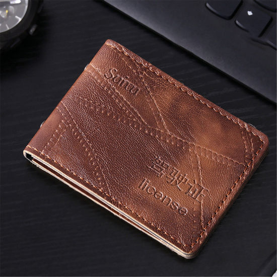 Изображение Faux Leather Driving License ID Card Holders Brown 10cm x 7cm, 1 Piece