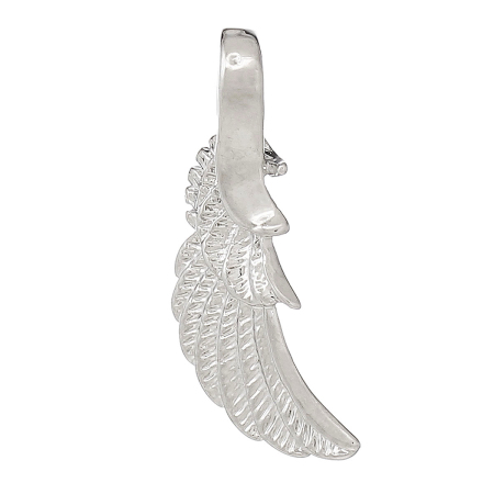 Immagine di Ottone Charm Ciondoli Ali di Angela Tono Argento 21mm x 8mm , 5 Pz
