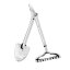 Immagine di Ottone Charm Ciondoli Pala Argento Antico 20mm x 5mm 18mm x 9mm, 5 Pz