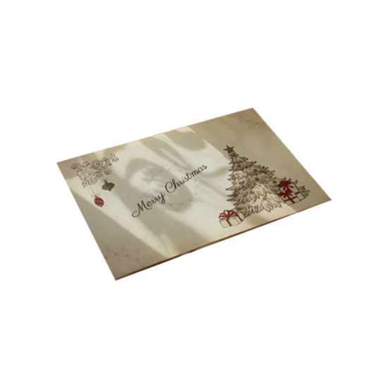 Picture of Paper Envelope Rectangle Beige Christmas Tree Pattern 16cm x 11cm, 5 PCs