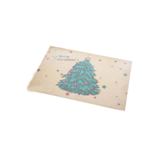 紙 封筒 長方形 ライトブラウン クリスマスツリーパターン 11.5cmx 8.5cm、 1 セット の画像