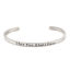 Picture of 304 Stainless Steel Open Cuff Bangles Bracelets Silver Tone Message " This Too Shall Pass " 17cm(6 6/8") long, 1 Piece