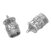 Picture of Zinc Metal Alloy 3D Pendants Merry-go-round /Carousel Silver Tone 38mm(1 4/8") x 22mm( 7/8"), 2 PCs