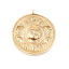 Immagine di Ottone Religione Charms 18K Vero Oro Placcato Tondo Statua di Budda 28mm x 25mm, 2 Pz