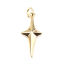 Picture of Brass Galaxy Charms Gold Plated Star 26mm x 10mm, 3 PCs