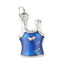 Picture of Zinc Based Alloy Clothes Charms Vest Silver Tone Blue Enamel 21mm x 10mm, 10 PCs