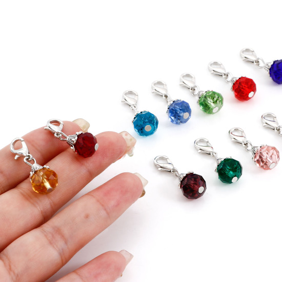 Picture of Glass Knitting Stitch Markers Round At Random Color Mixed 10 PCs