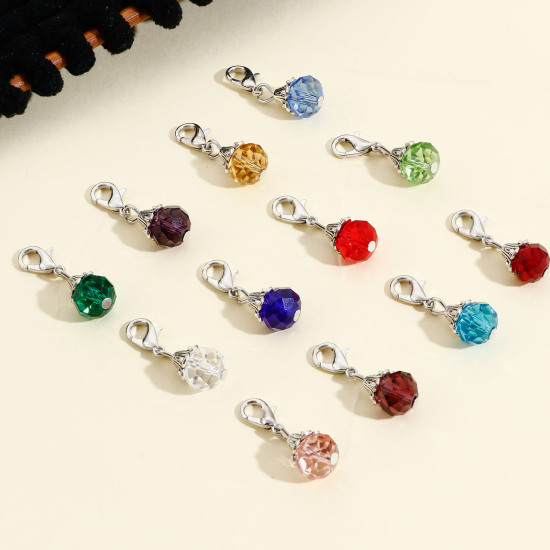 Picture of Glass Knitting Stitch Markers Round At Random Color Mixed 10 PCs
