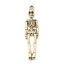Picture of Zinc Based Alloy Halloween Pendants Skeleton Skull Gold Tone Antique Gold 39mm x 9mm, 10 PCs
